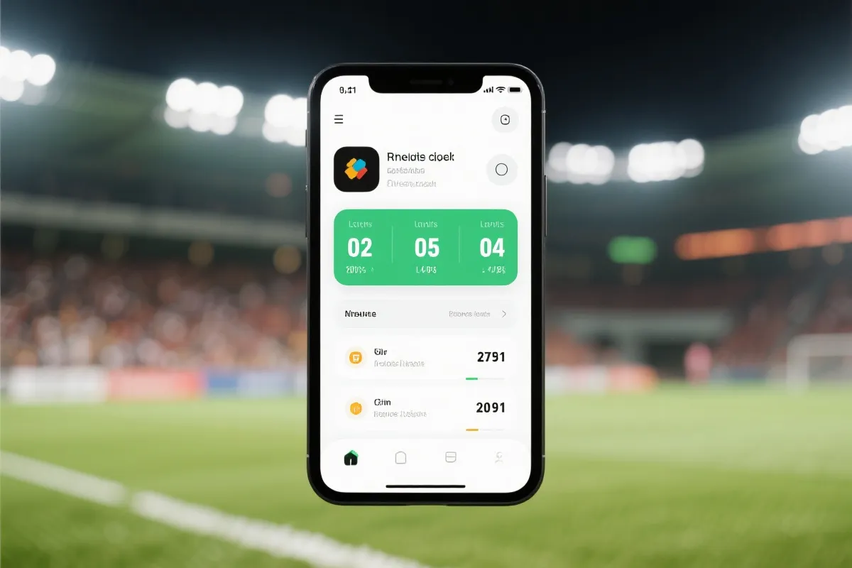 Mobile sports app UI illustration